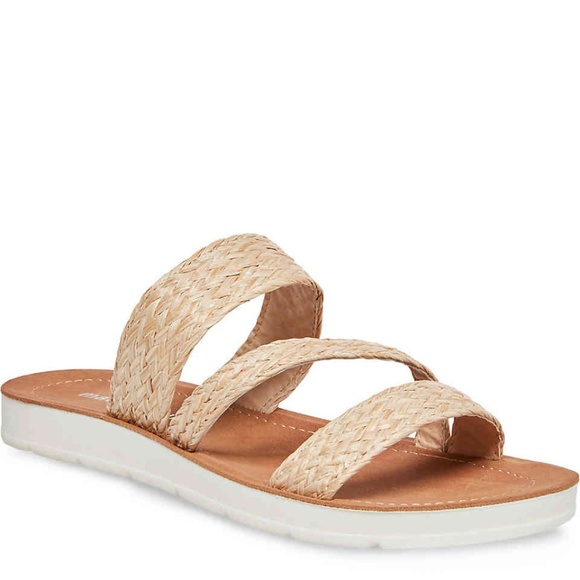Madden Girl Shoes - Madden Girl Raffia Woven Natural Tan Sandals